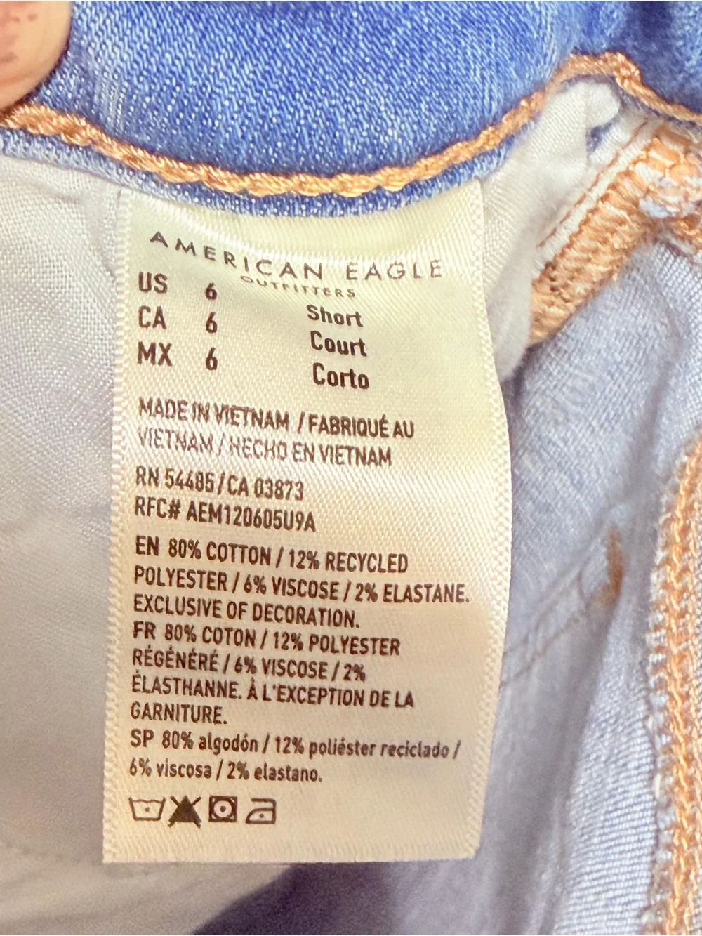 American Eagle Outfitters Light Blue Distressed Jeggings Jeans Sz 6 short